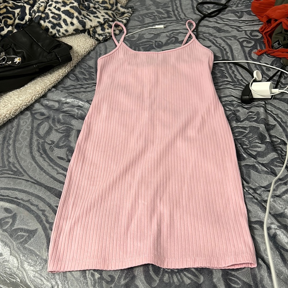 Pink mini dress